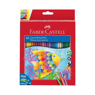 Faber Castell Classic Watercolour Pencils - 48's Full Size