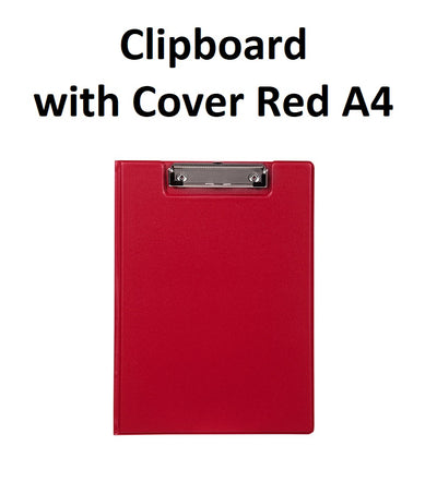 Red  - A4 Clipboard with Cover