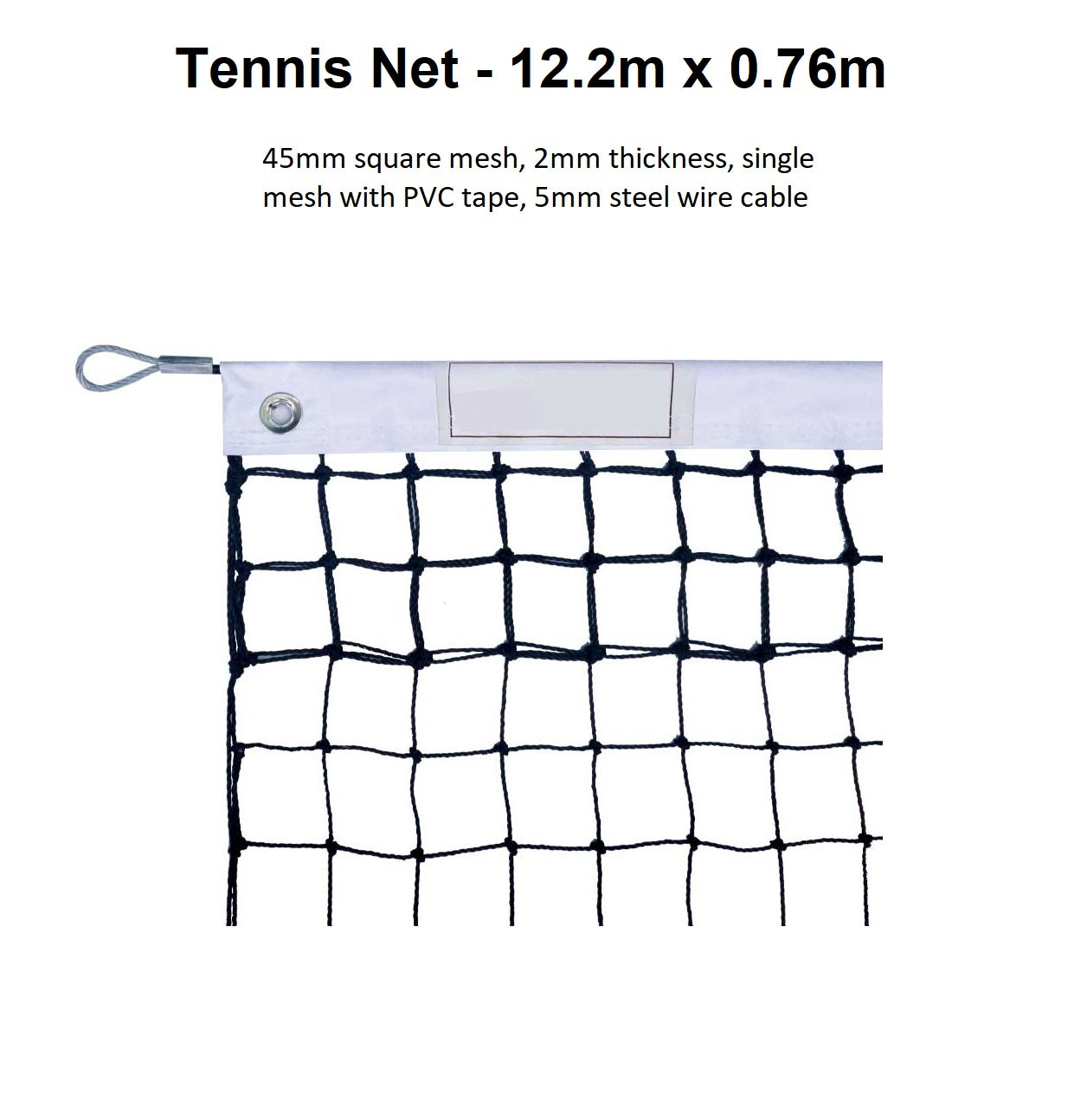 Tennis Net - 12.2m x 0.76m