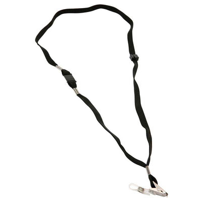 Flat Lanyards with Breakaway Adjustable Strap - Pack of 10 Black