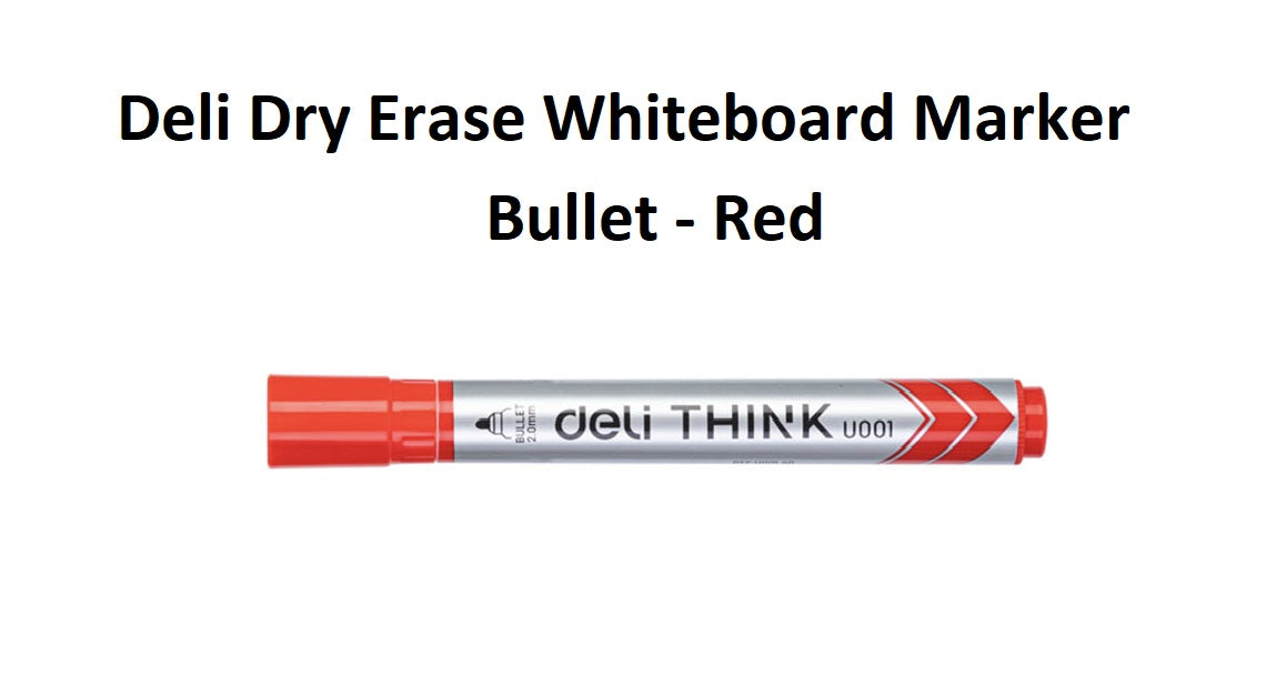 Red - Bullet Tip Whiteboard Marker Deli