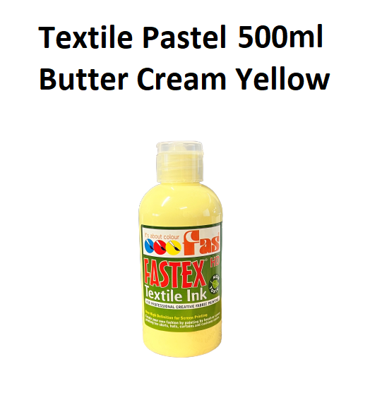 Pastel Yellow (Butter Cream) 500mL - FAStex Textile Inks