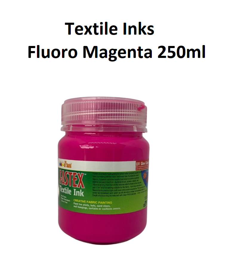 Fluoro Magenta 250mL - FAStex Textile Inks