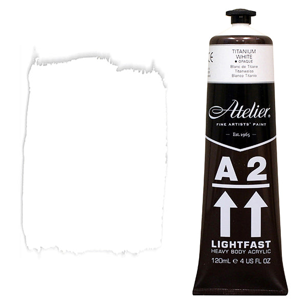 Titanium White 120ml - Chroma A2 Acrylic Paint