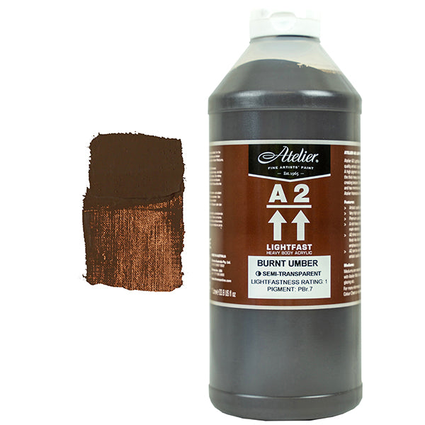 Burnt Umber 1L - Chroma A2 Acrylic Paint