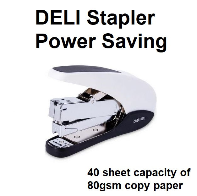 Deli Power Save Metal Stapler - 40 Sheet
