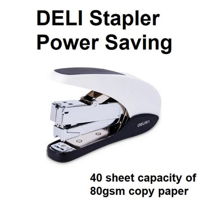 Deli Power Save Metal Stapler - 40 Sheet