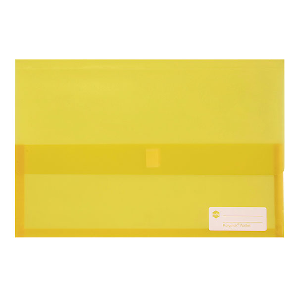 Polypick Document Wallet - Foolscap - Yellow