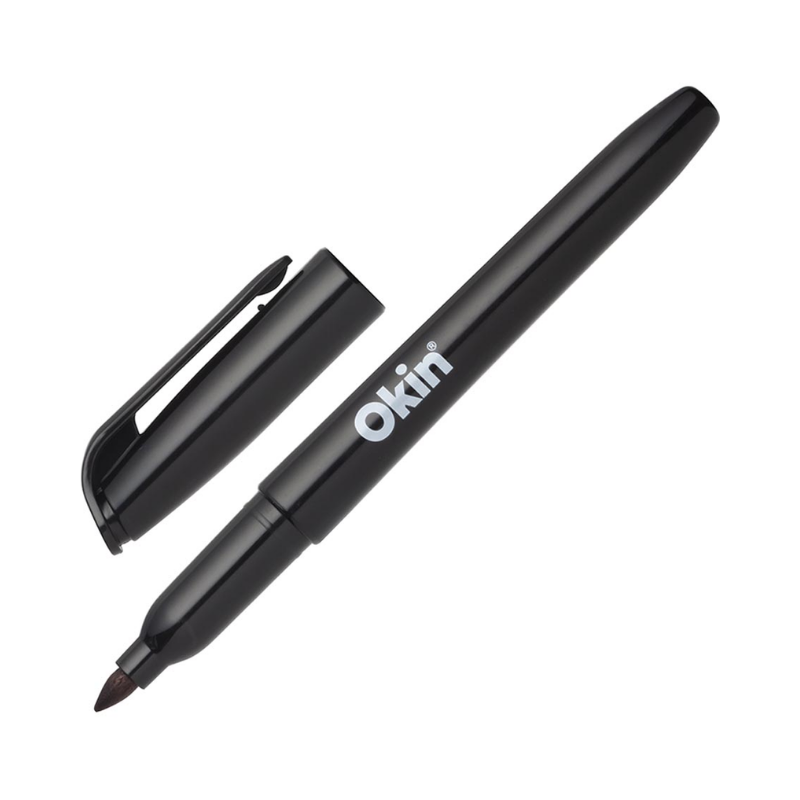 Black - Okin Permanent Marker Pen Style Fine Tip