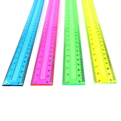 Plastic Rulers 30cm Fluoro (Taurus)