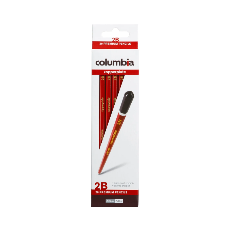 Columbia Copperplate Pencils  - Box of 20 - 2B