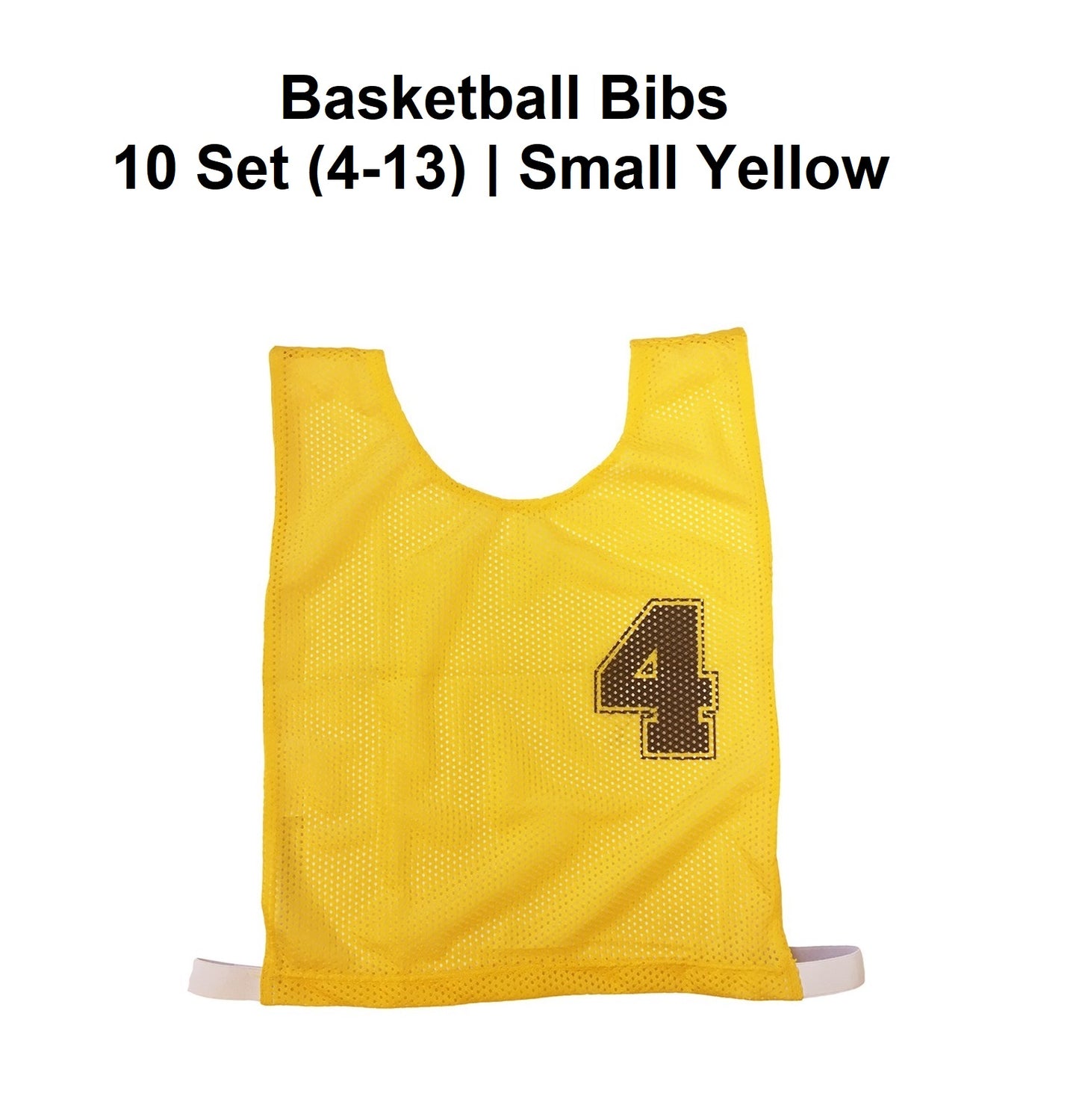 Basketball Bibs - 10 Set (4-13) | Small Yellow