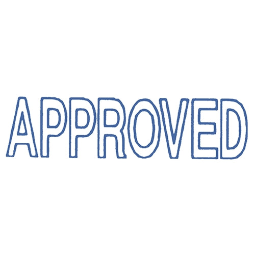 Self Inking Office Stamp - Approved Blue