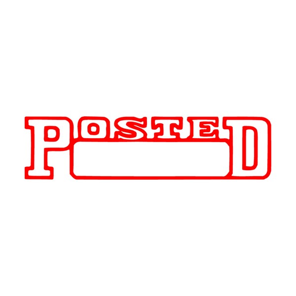 Self Inking Office Stamp - Posted Blue