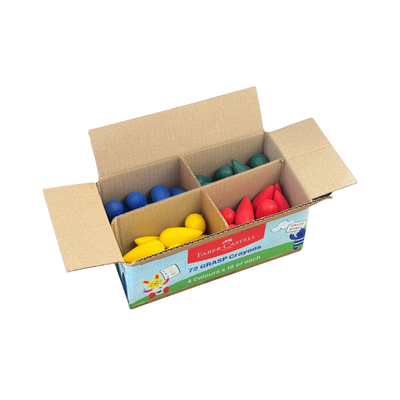 Faber Castell First Grasp Crayons - Bulk Box of 72