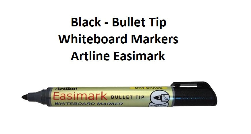 Black - Bullet Tip Whiteboard Markers Artline Easimark