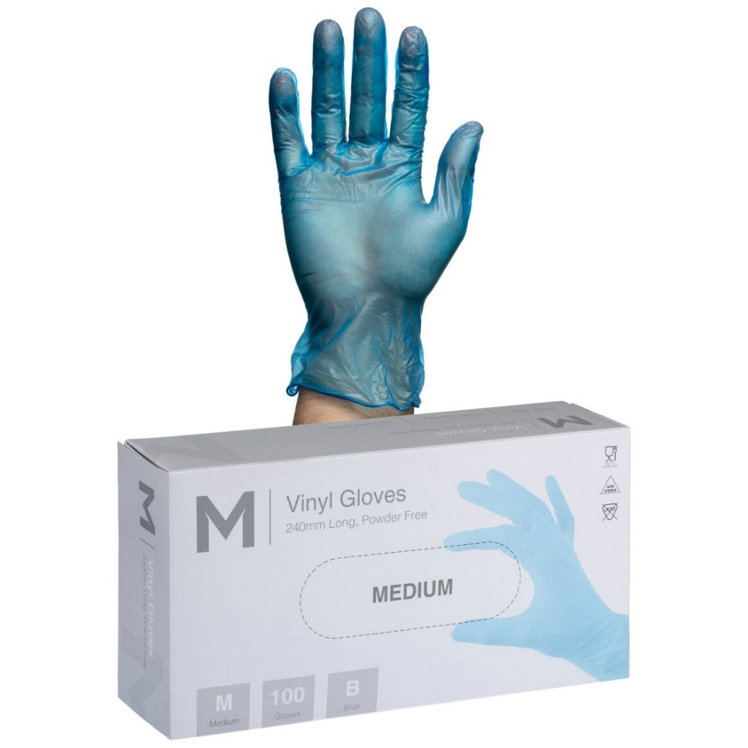 Size M - Vinyl Gloves Box of 100