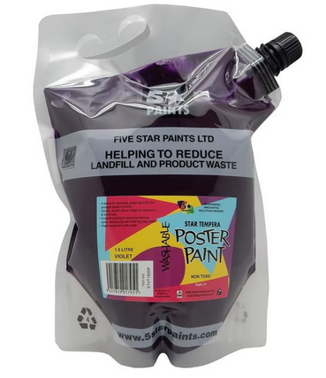 Violet 1.5L - Star Tempera Poster Paint Pouch