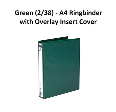 Green (2/38) - A4 Ringbinder with Overlay Insert Cover