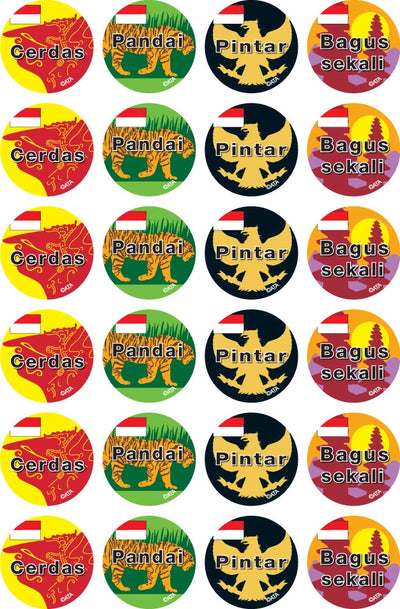 Indonesian - Language Merit Stickers (Pack of 96)