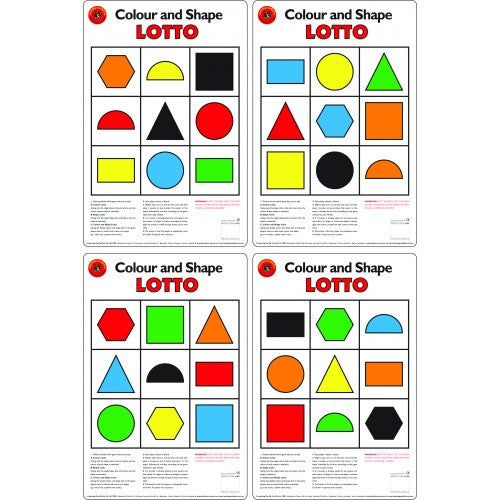 Colour And Shape Lotto Activity Game