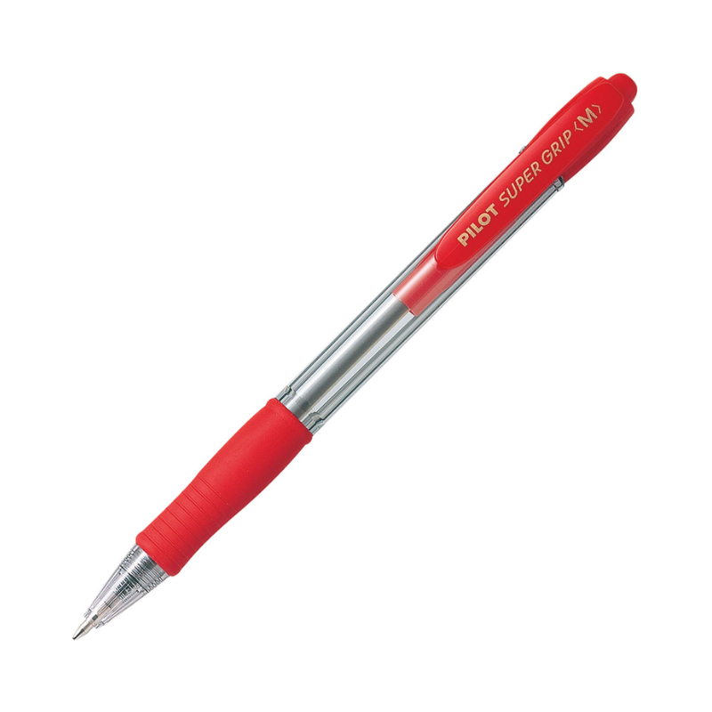 Red - Pilot Super Grip Pen Medium Tip