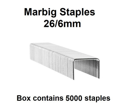 Marbig Staples - 26/6mm - Box of 5000