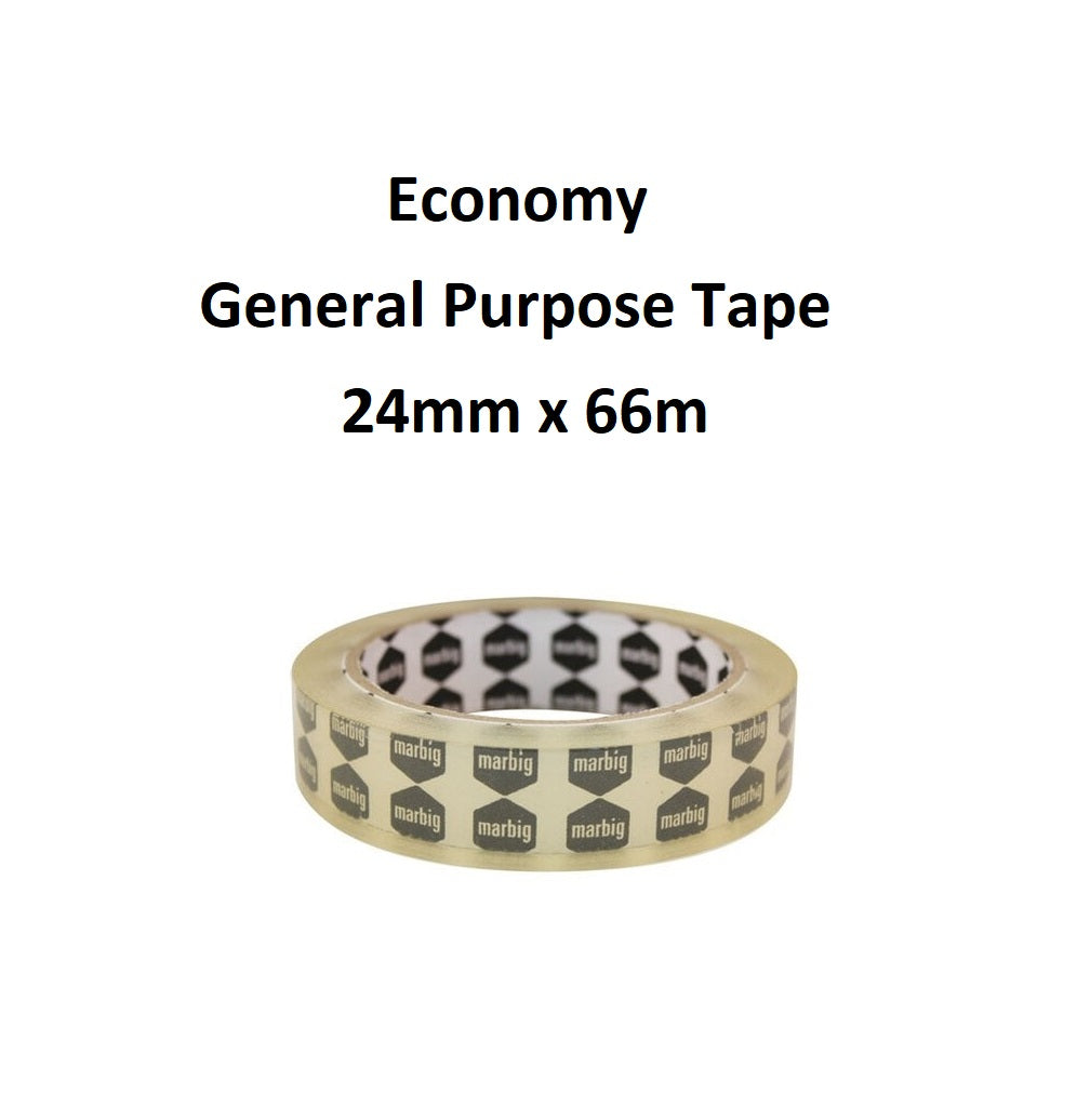 Economy General Purpose Tape 24mm x 66m - single