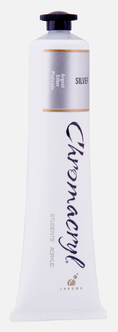 Silver 75ml - Chromacryl Acrylic Paint