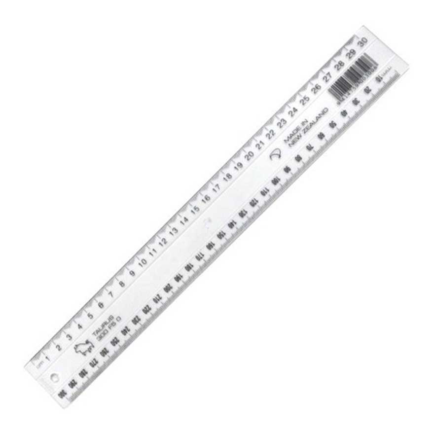 Plastic Rulers 30cm White (Taurus)
