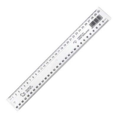 Plastic Rulers 30cm White (Taurus)