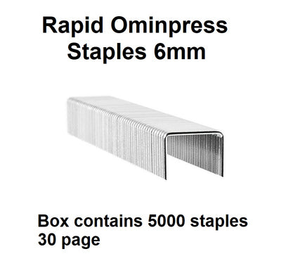 Rapid Omnipress Staples 6mm (30 Pages)