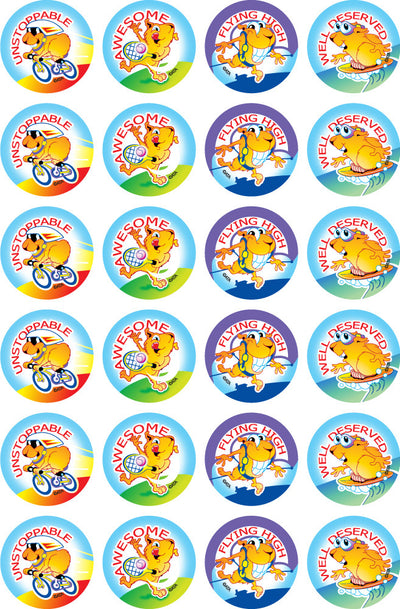 Active Guinea Pigs - Merit Stickers (Pack of 96)