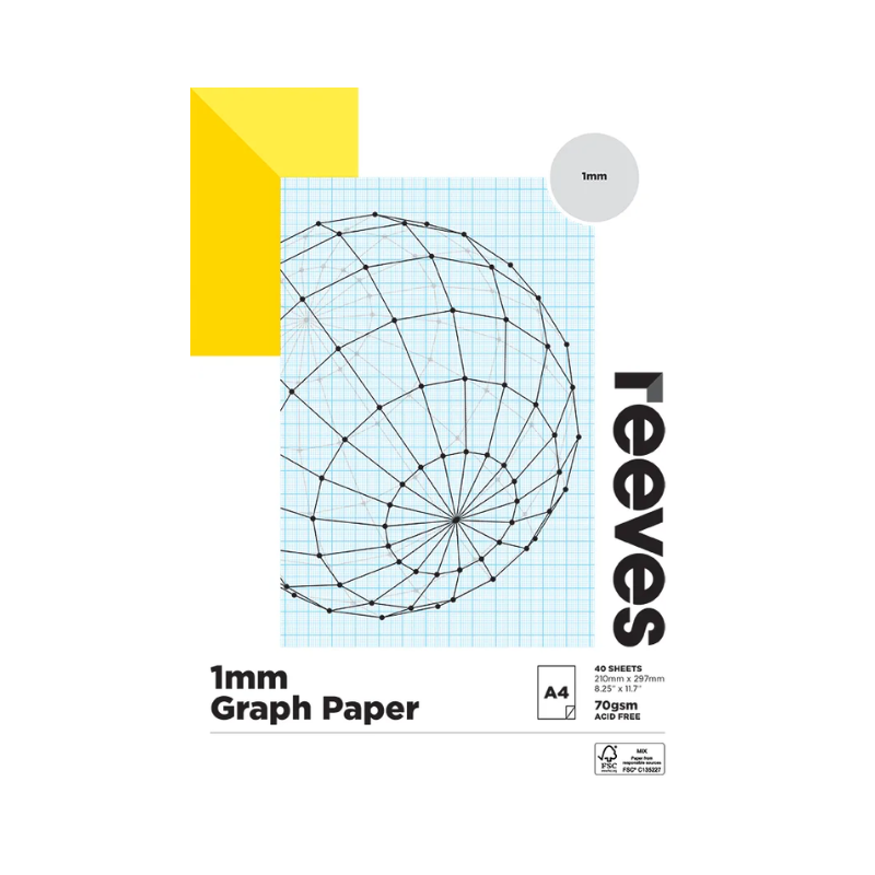 A4 - Reeves 1mm Graph Paper Pad