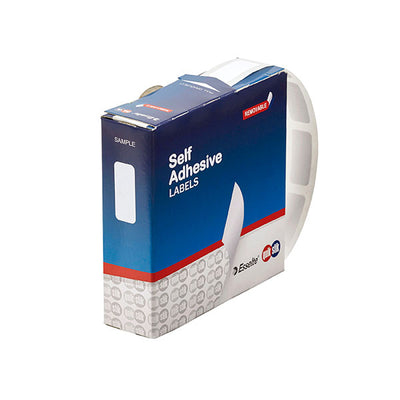 10 x 24mm - White Rectangle Labels Dispenser - 1200's