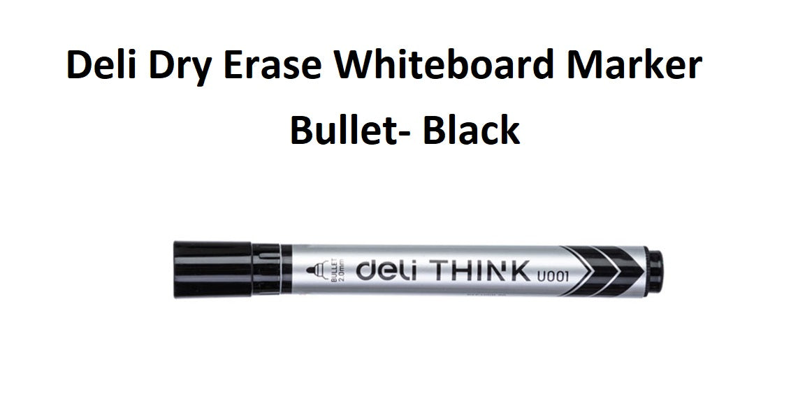 Black - Bullet Tip Whiteboard Marker Deli