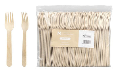 Fork 100pc - Disposable Wooden Cutlery
