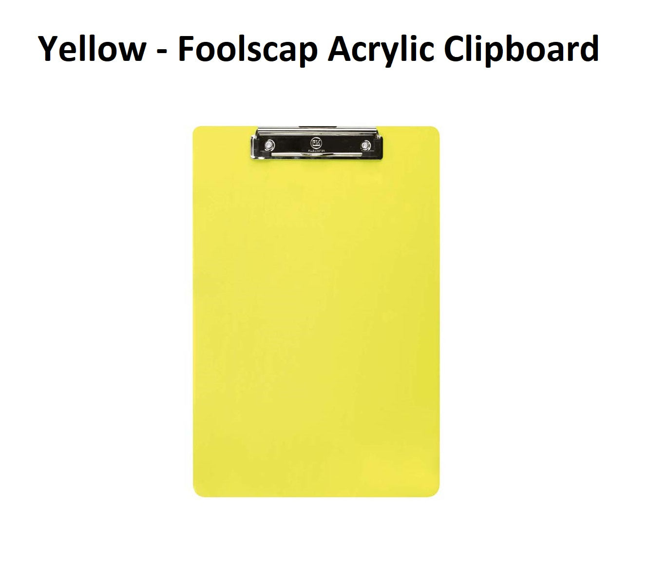 Yellow - Foolscap Acrylic Clipboard
