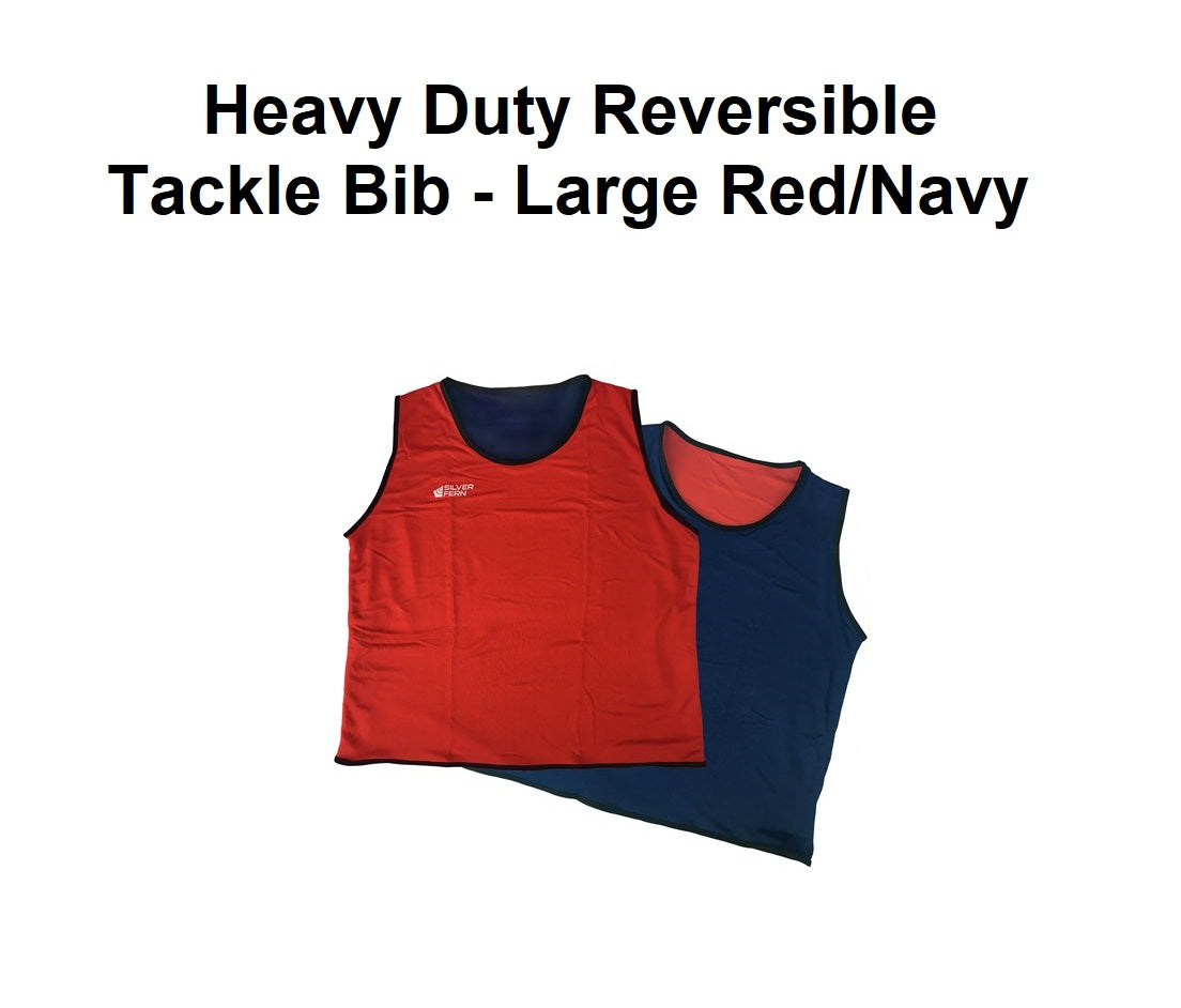 Heavy Duty Reversible Tackle Bib - Large Red/Navy