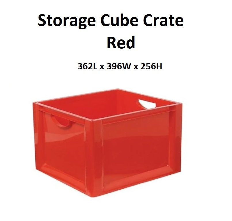 Red - Storage Cube Crate