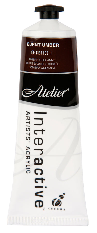 Burnt Umber 80ml - Atelier Acrylic Paint S1