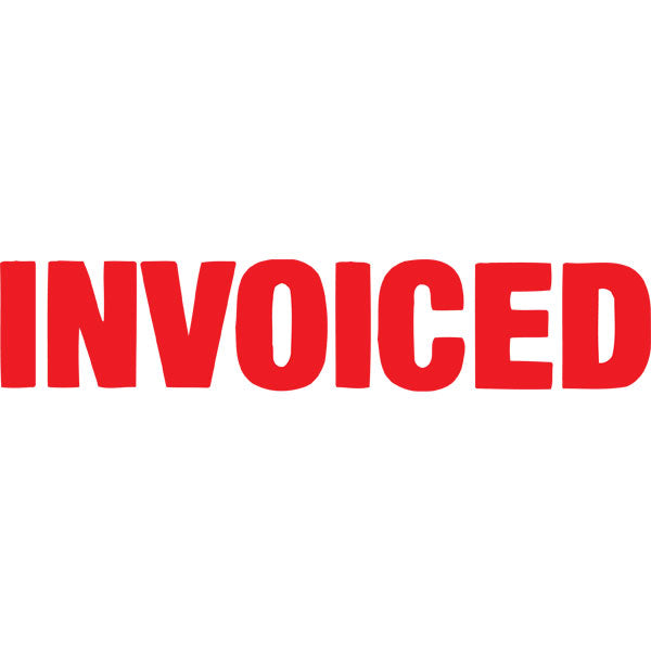 Self Inking Office Stamp - Invoiced Red