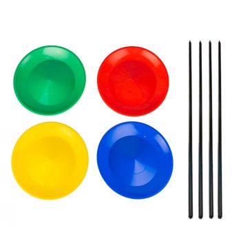 Spinning Plates And Sticks  Coloured 4 set