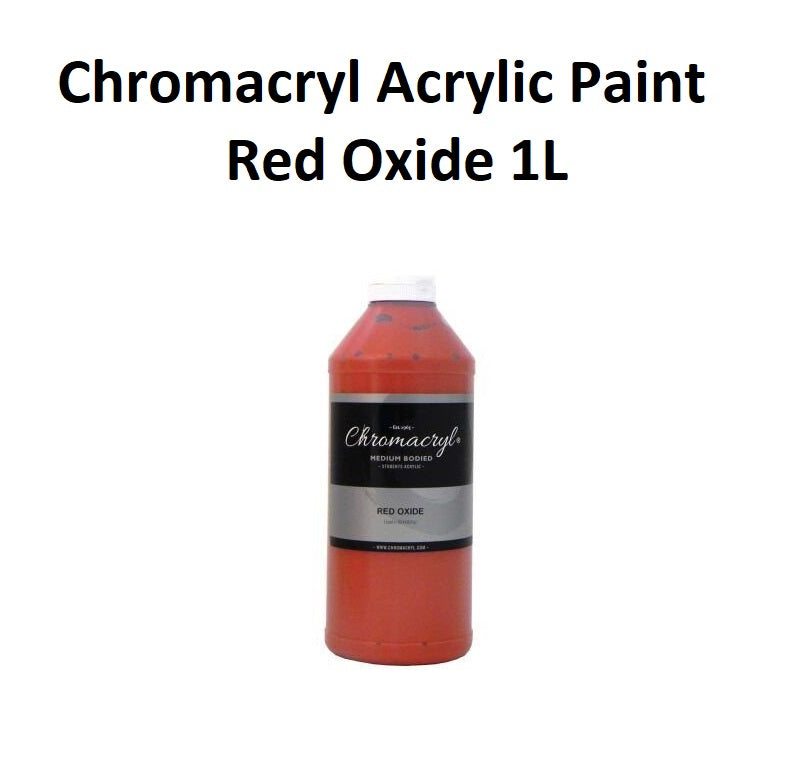 Red Oxide 1L - Chromacryl Acrylic Paint