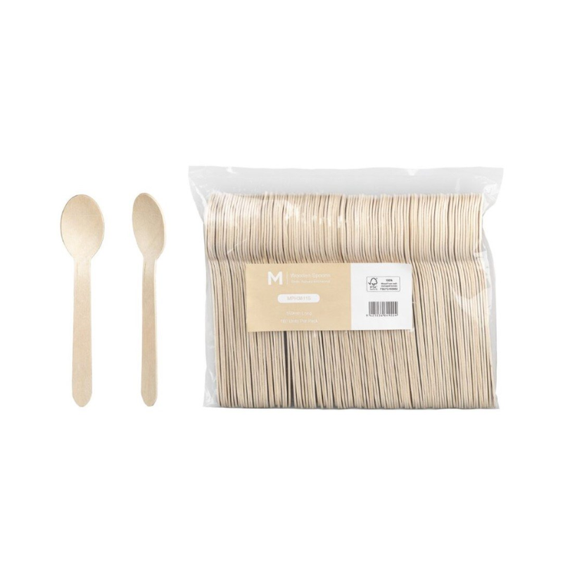 Spoon 100pc - Disposable Wooden Cutlery