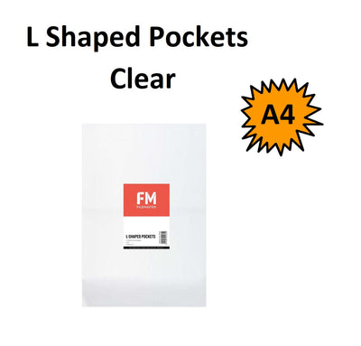 Clear - A4 L Shaped Pockets - single