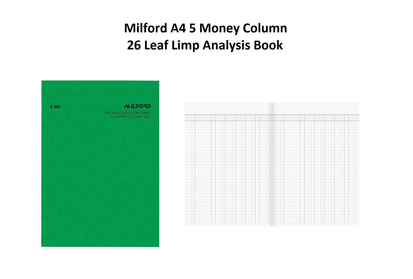 5 Money Column - Account Book A4 Limp 26 leaf