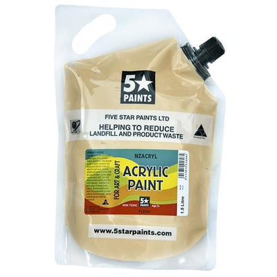 Beige (Flesh/Cameo) 1.5L - Acrylic Paint Pouch (NZACRYL)