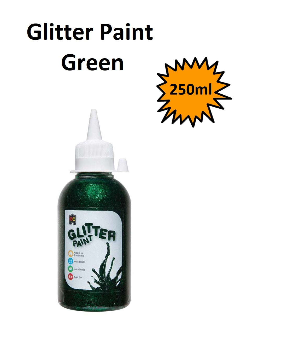 Green 250ml - EC Glitter Paint